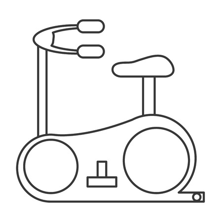 simple flat design gym spinning bike icon vector illustrationのイラスト素材
