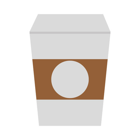 simple flat design disposable coffee cup icon vector illustrationのイラスト素材