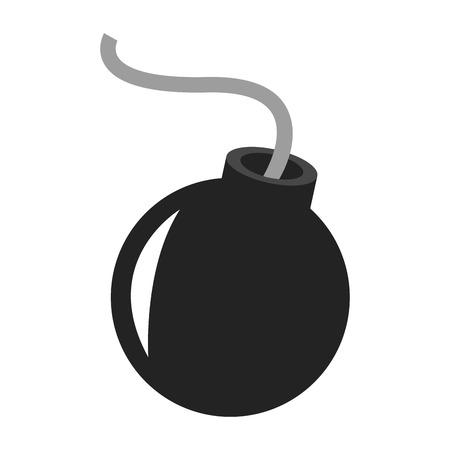simple flat design cartoon bomb icon vector illustrationのイラスト素材