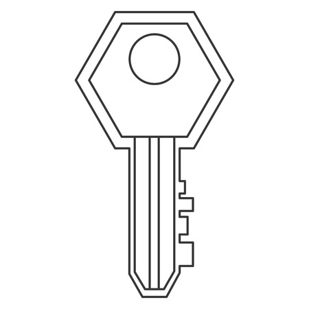 simple flat design single key icon vector illustrationのイラスト素材
