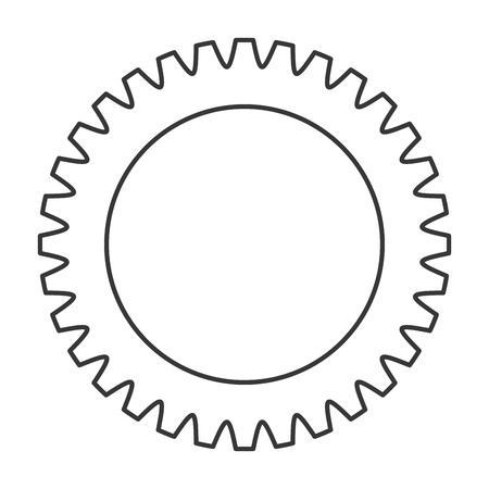 simple flat design single gear icon vector illustrationのイラスト素材