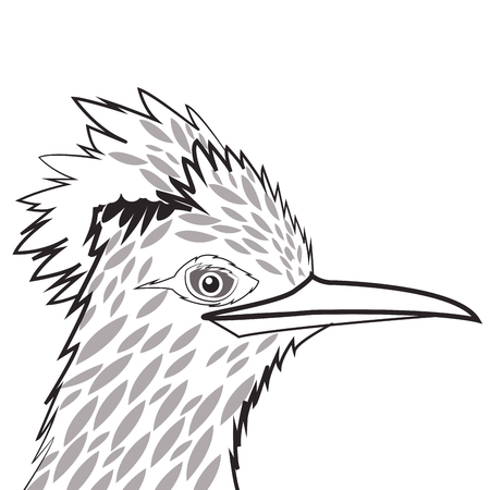 Animal and art concept represented by bird icon. Isolated and flat illustration.のイラスト素材