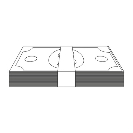 money bill rich, wad of cash , isolated vector illustrationのイラスト素材