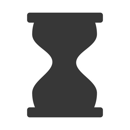 hourglass silhouette icon time clock , isolated vector illustrationのイラスト素材