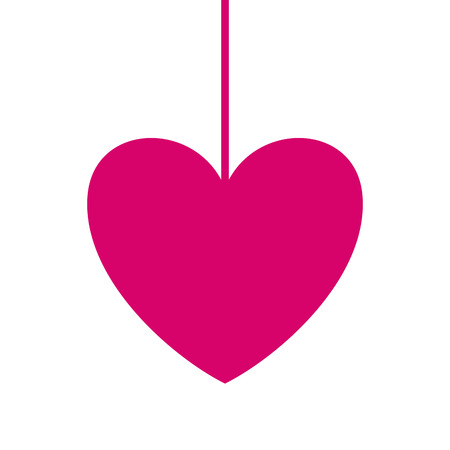 love heart shape romantic icon isolated vector illustrationのイラスト素材