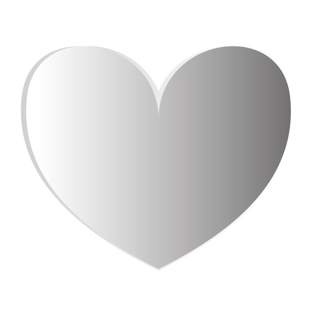 love heart shape romantic icon isolated vector illustrationのイラスト素材