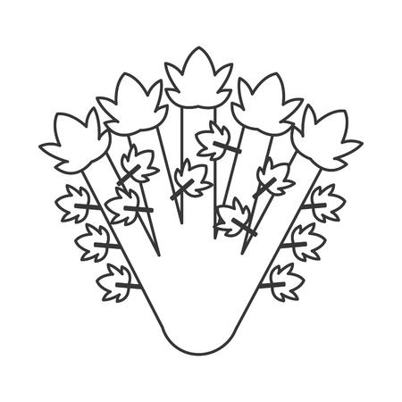 simple flat design whole celery icon vector illustrationのイラスト素材