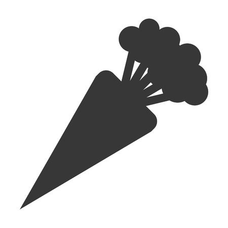 simple flat design whole carrot icon vector illustration silhouetteのイラスト素材
