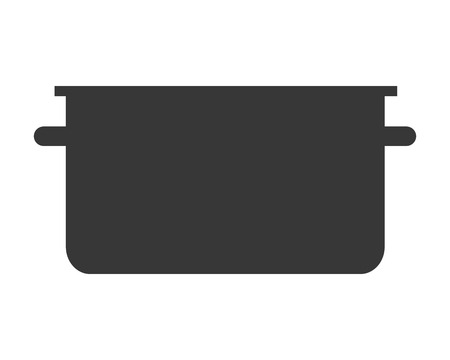 simple flat design cooking pot icon vector illustration silhouetteのイラスト素材