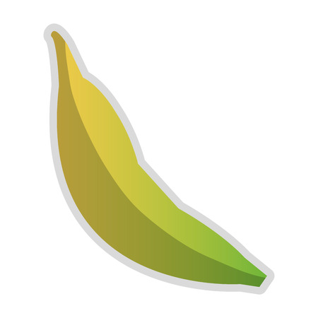 simple flat design whole banana icon vector illustrationのイラスト素材