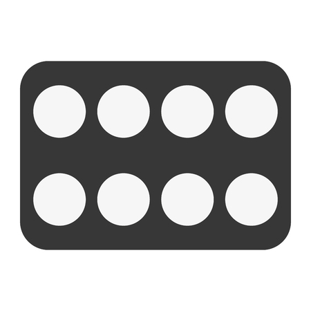 simple flat design medicine tablet icon vector illustrationのイラスト素材