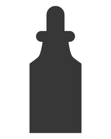 simple flat design medicine bottle with dropper icon vector illustrationのイラスト素材