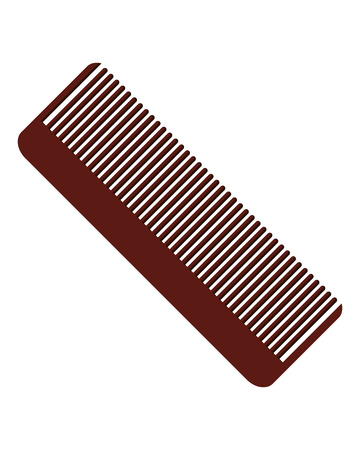 simple flat design hair comb icon vector illustrationのイラスト素材