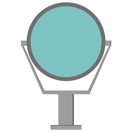 simple flat design round mirror icon vector illustrationのイラスト素材
