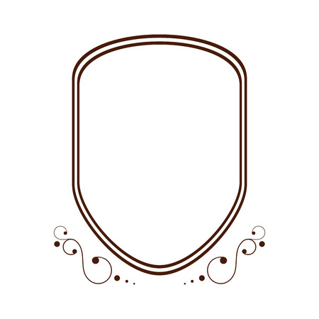 stamp label shield icon blank Isolated vector illustrationのイラスト素材