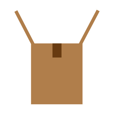 Cardboard box opened icon Isolated vector illustrationのイラスト素材