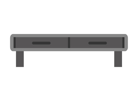 tv television table icon Isolated vector illustrationのイラスト素材