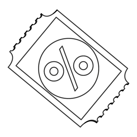 Discount ticket percenrtage icon isolated vector illustrationのイラスト素材