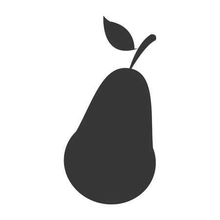 flat design whole pear icon vector illustrationのイラスト素材