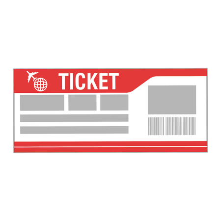 flat design airplane ticket icon vector illustrationのイラスト素材