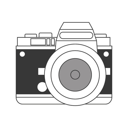 flat design photographic camera icon vector illustrationのイラスト素材