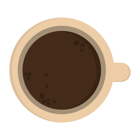 flat design coffee cup topview icon vector illustrationのイラスト素材