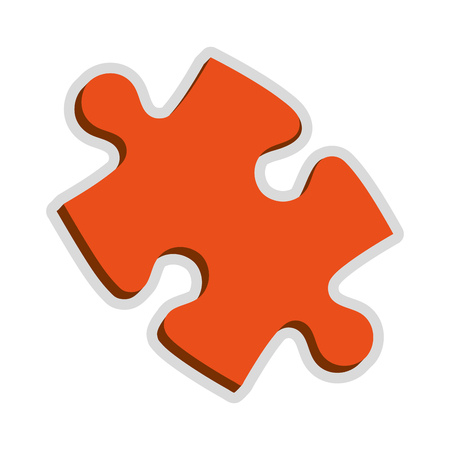 flat design puzzle piece icon vector illustrationのイラスト素材