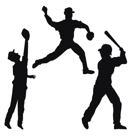 Baseball sport concept represented by cartoon player icon. Isolated and flat illustration.のイラスト素材