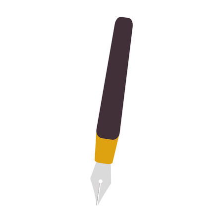 flat design fountain pen icon vector illustrationのイラスト素材