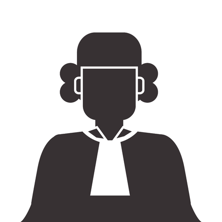 flat design court judge icon vector illustrationのイラスト素材