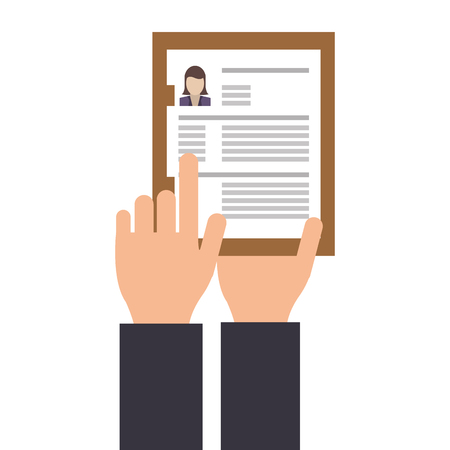 flat design curriculum vitae icon vector illustrationのイラスト素材