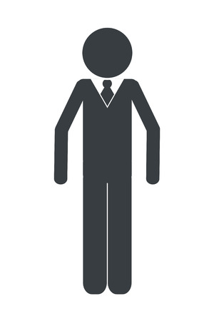 flat design businessman pictogram icon vector illustrationのイラスト素材