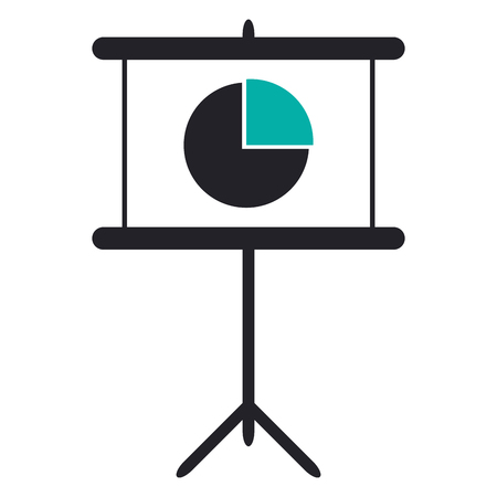 flat design graph on board icon vector illustrationのイラスト素材