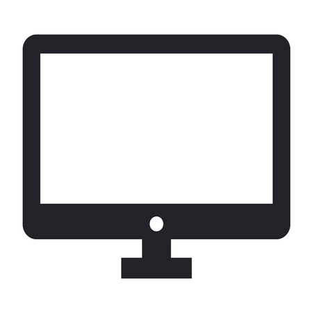 flat design computer monitor icon vector illustrationのイラスト素材