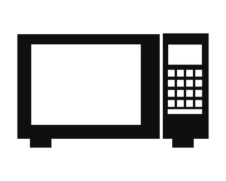 flat design microwave oven icon vector illustrationのイラスト素材