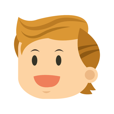 flat design man face icon vector illustrationのイラスト素材