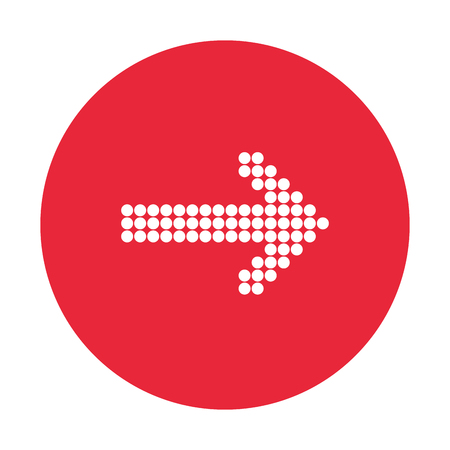 flat design arrow pointing right inside circle icon vector illustrationのイラスト素材