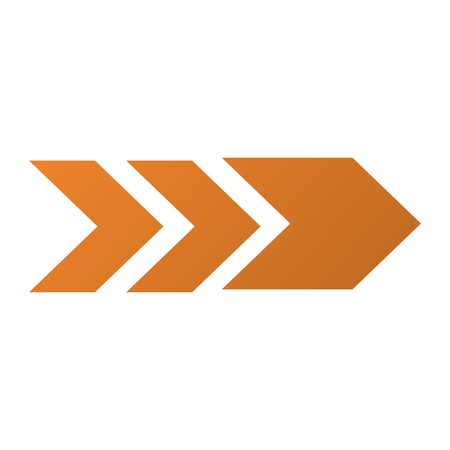 flat design arrow pointing right icon vector illustrationのイラスト素材