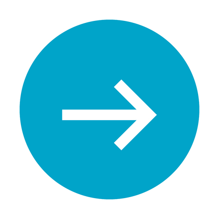 flat design arrow pointing right inside circle icon vector illustrationのイラスト素材