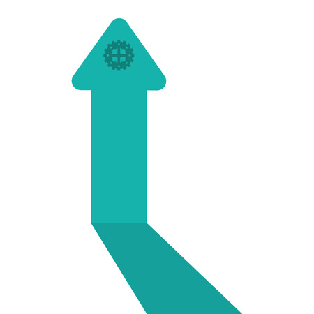 flat design arrow pointing up icon vector illustrationのイラスト素材