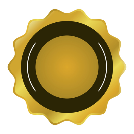 flat design round badge icon vector illustrationのイラスト素材