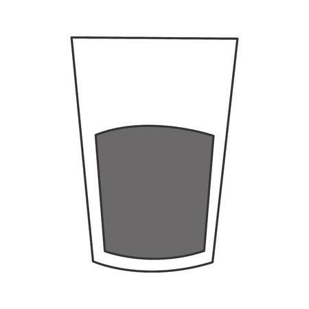 flat design cup of glass with liquid icon vector illustrationのイラスト素材