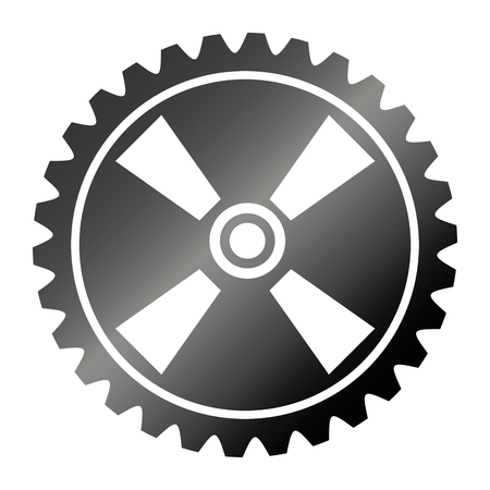 flat design single gear icon vector illustrationのイラスト素材