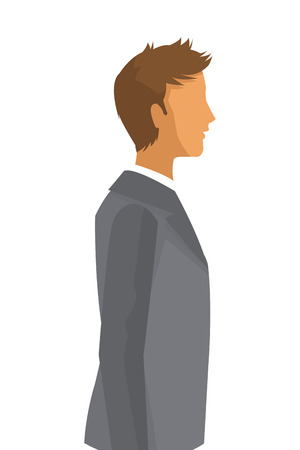 flat design businessman profile icon vector illustrationのイラスト素材