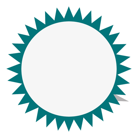 flat design circular badge icon vector illustrationのイラスト素材