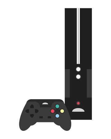 flat design video game console icon vector illustrationのイラスト素材