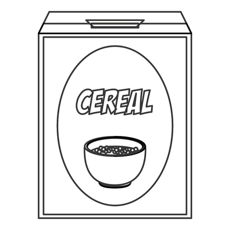 flat design cereal box icon vector illustrationのイラスト素材