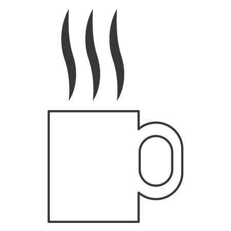 flat design coffee cup icon vector illustrationのイラスト素材