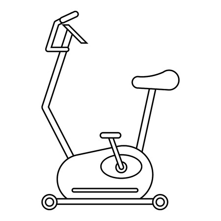 flat design spinning bike icon vector illustrationのイラスト素材