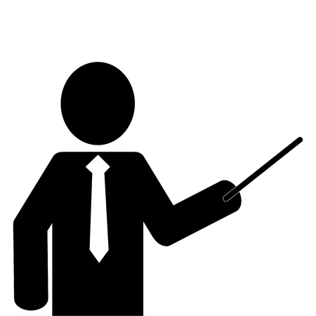 flat design businessman pictogram icon vector illustrationのイラスト素材